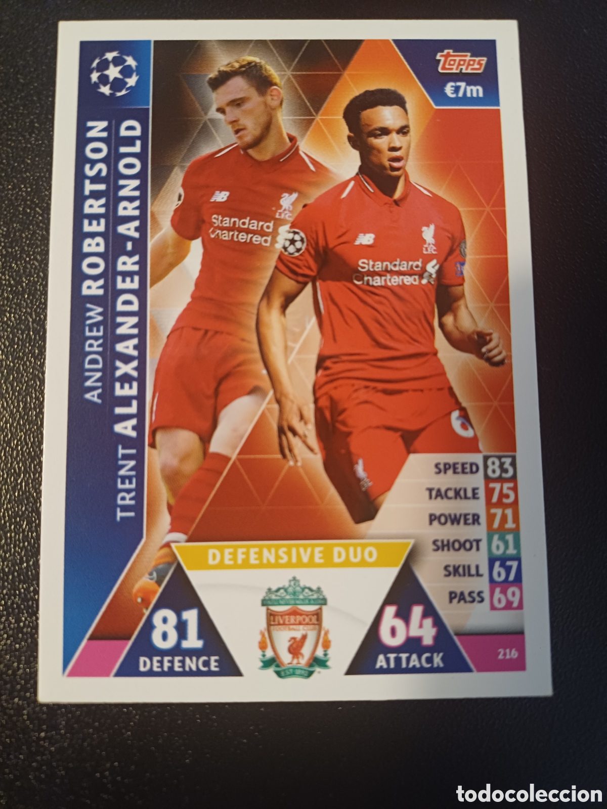 Trading Cards: #216 ROBERTSON ALEXANDER-ARNOLD LIVERPOOL FC DEFENSIVE DUO TOPPS MATCH ATTAX 2018/19