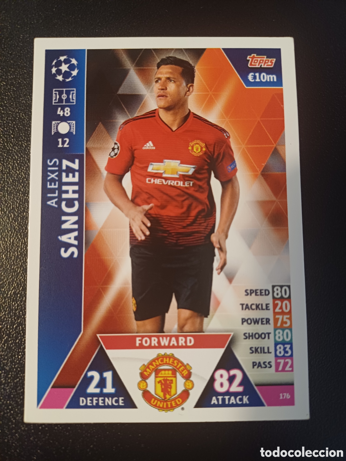 Cartas Colecion&aacute;veis: #176 ALEXIS SANCHEZ MANCHESTER UNITED TOPPS MATCH ATTAX 2018/19