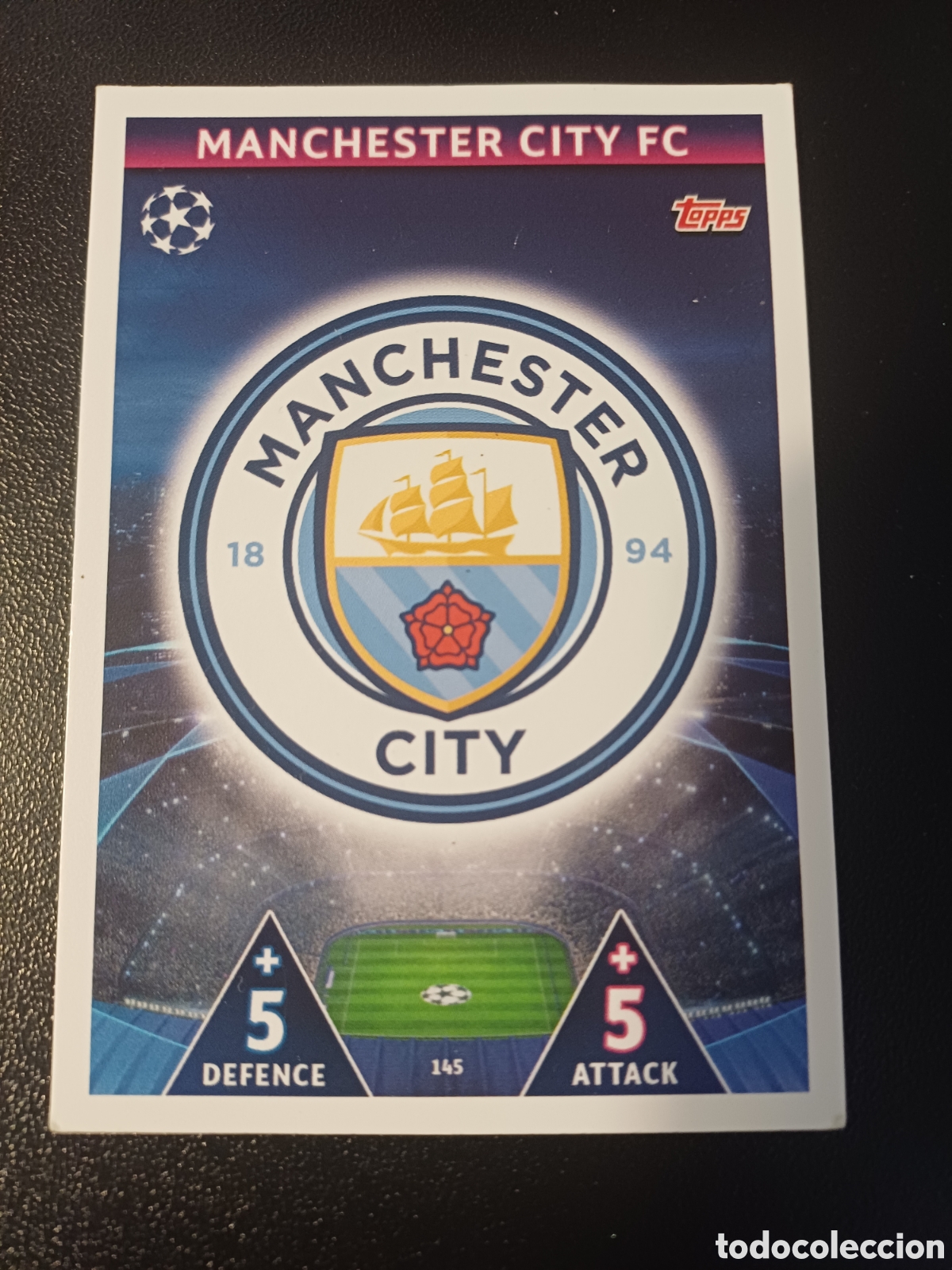Cartas Colecion&aacute;veis: #145 ESCUDO MANCHESTER CITY TOPPS MATCH ATTAX 2018/19