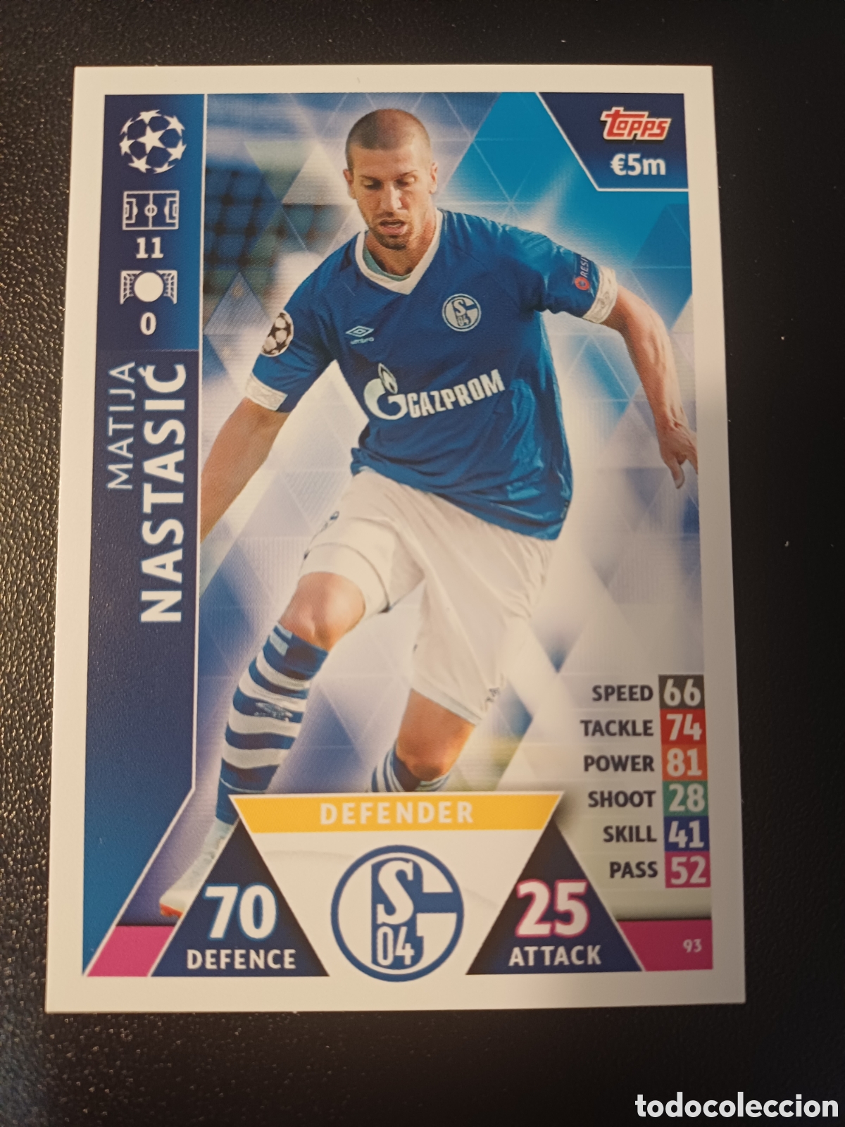 Cartas Colecion&aacute;veis: #093 MATIJA NASTASIC FC SCHALKE 04 TOPPS MATCH ATTAX 2018/19