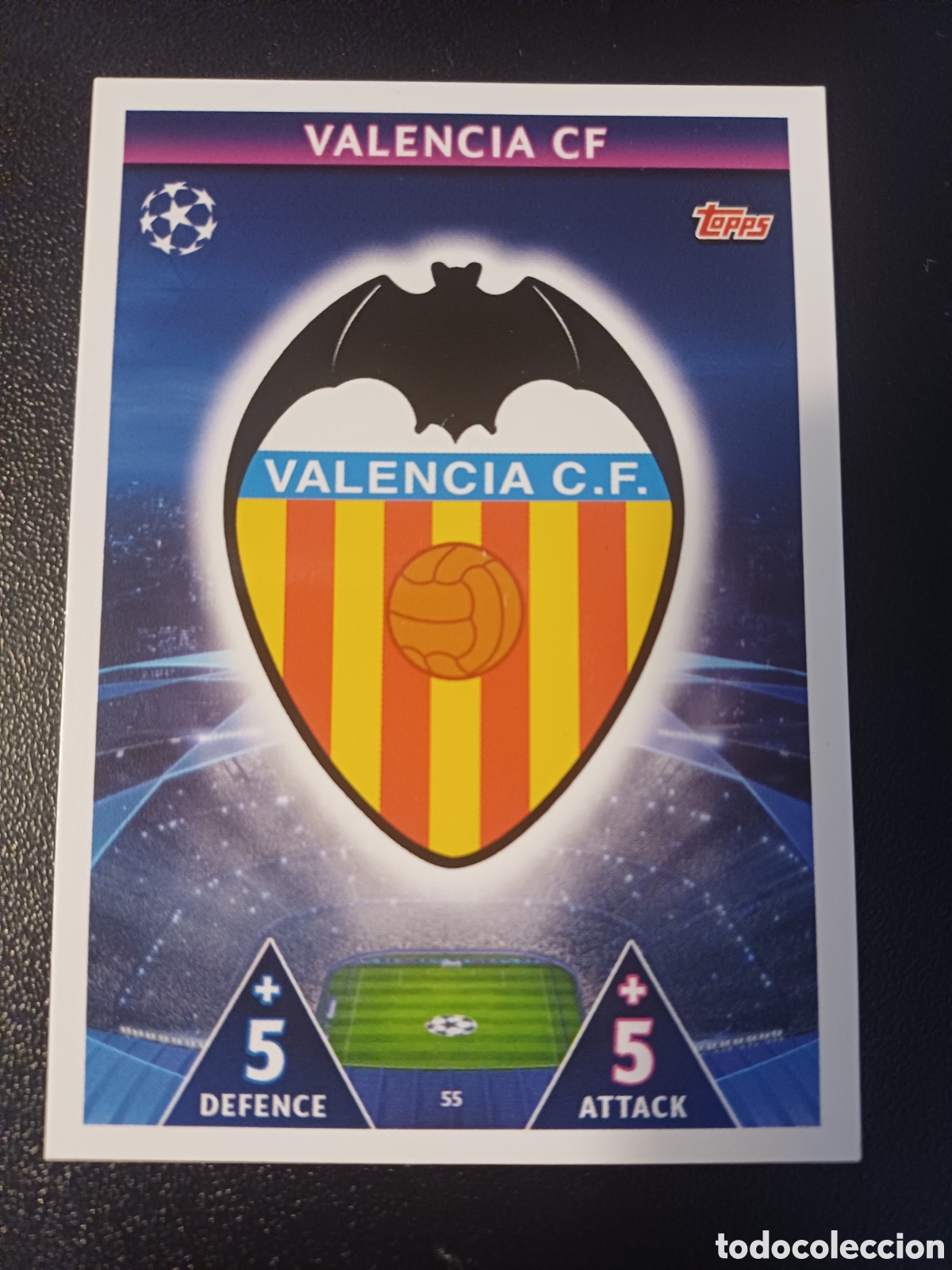 Sammelkarten: #055 ESCUDO VALENCIA CF TOPPS MATCH ATTAX 2018/19