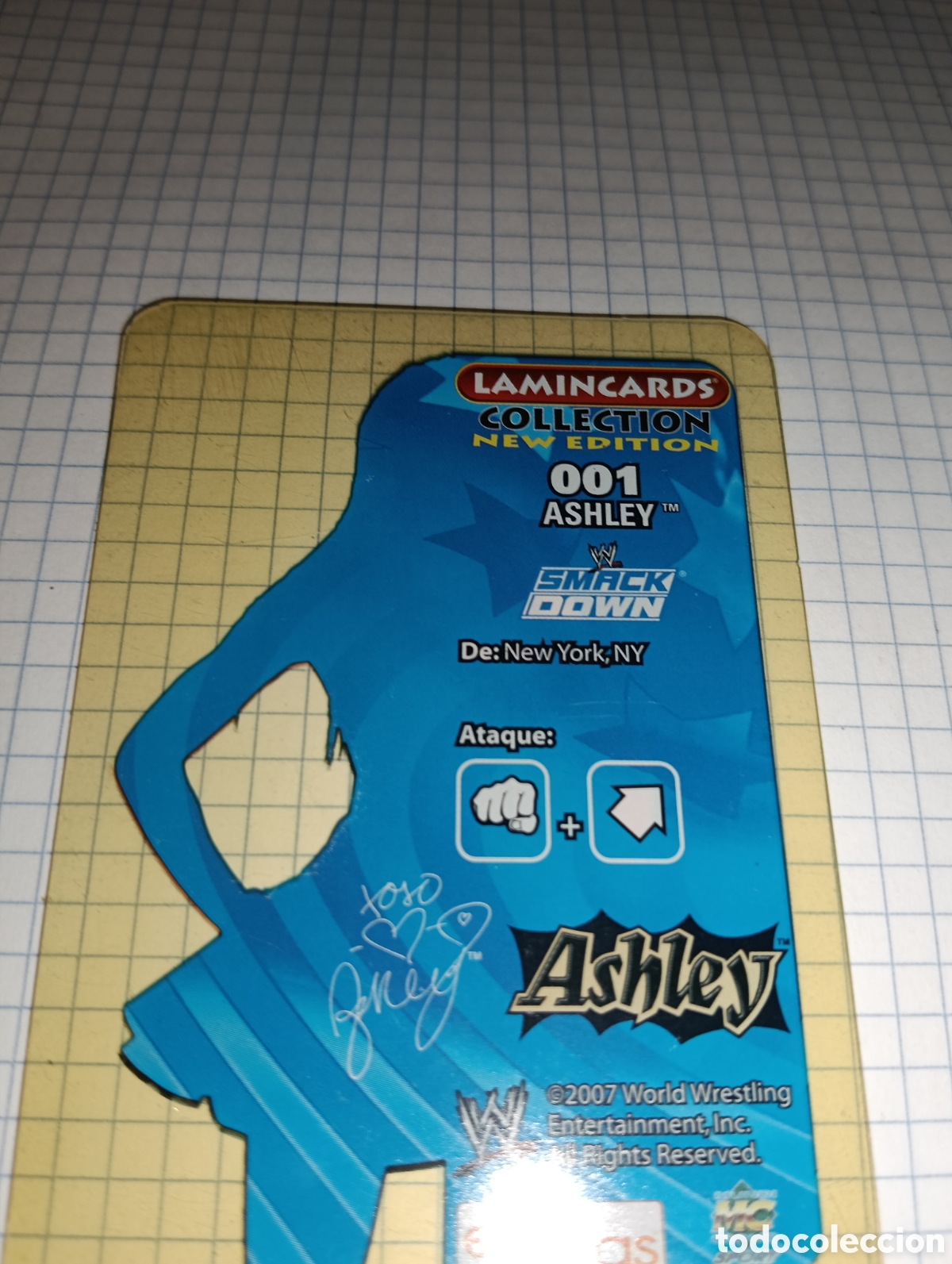 Trading cards: Carta SmackDown Lamincards 001 2007 - Foto 2