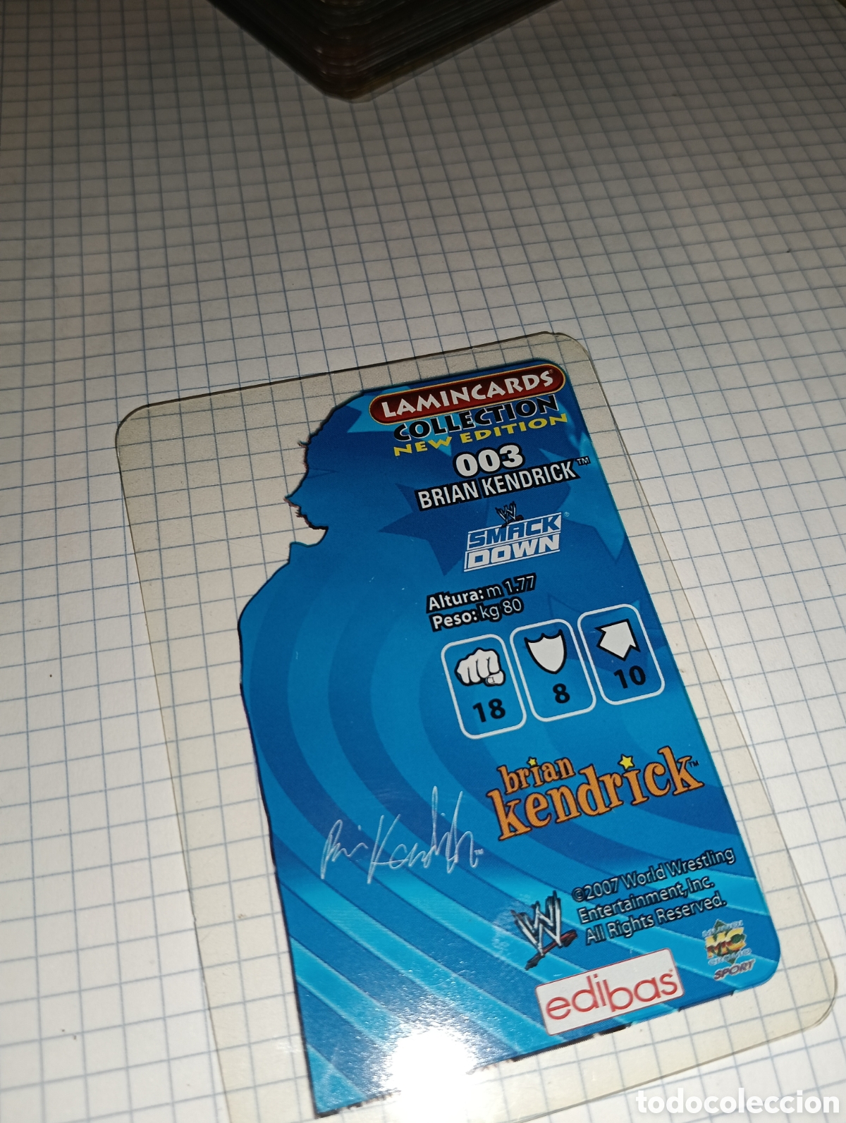 Trading cards: Carta SmackDown Lamincards 003 2007 - Foto 2