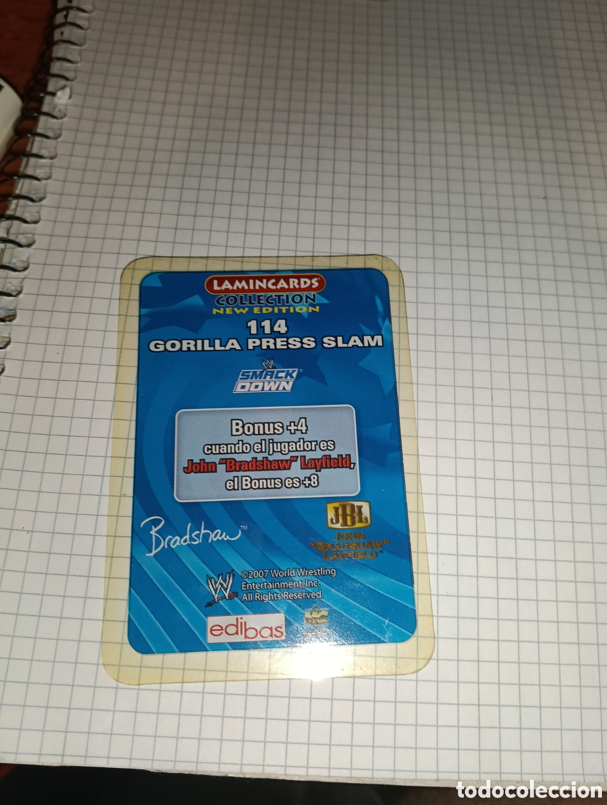 Trading cards: Carta SmackDown Lamincards 114 2007 - Foto 2
