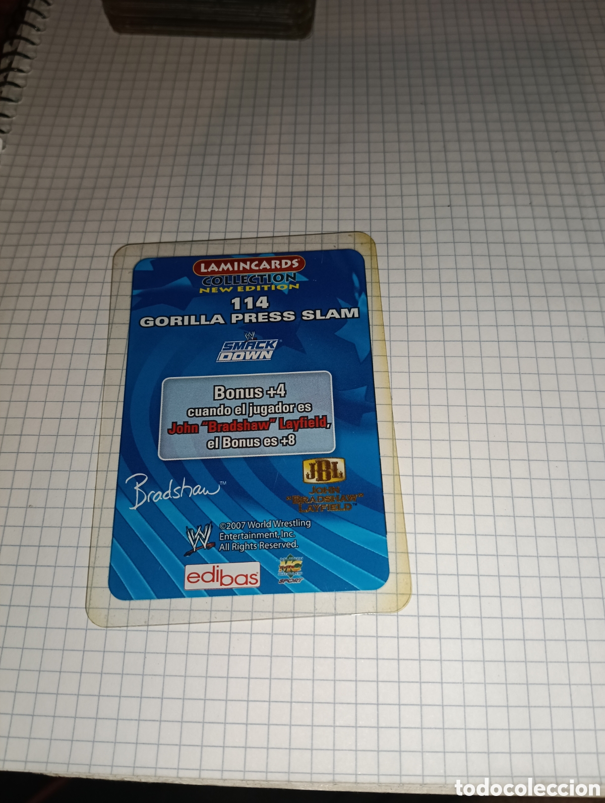 Trading cards: Carta SmackDown Lamincards 114 2007 - Foto 2