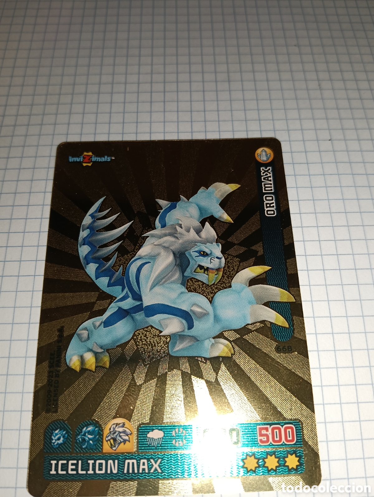 Trading Cards: Carta de oro 66B Invizimals criaturas secretas 2023