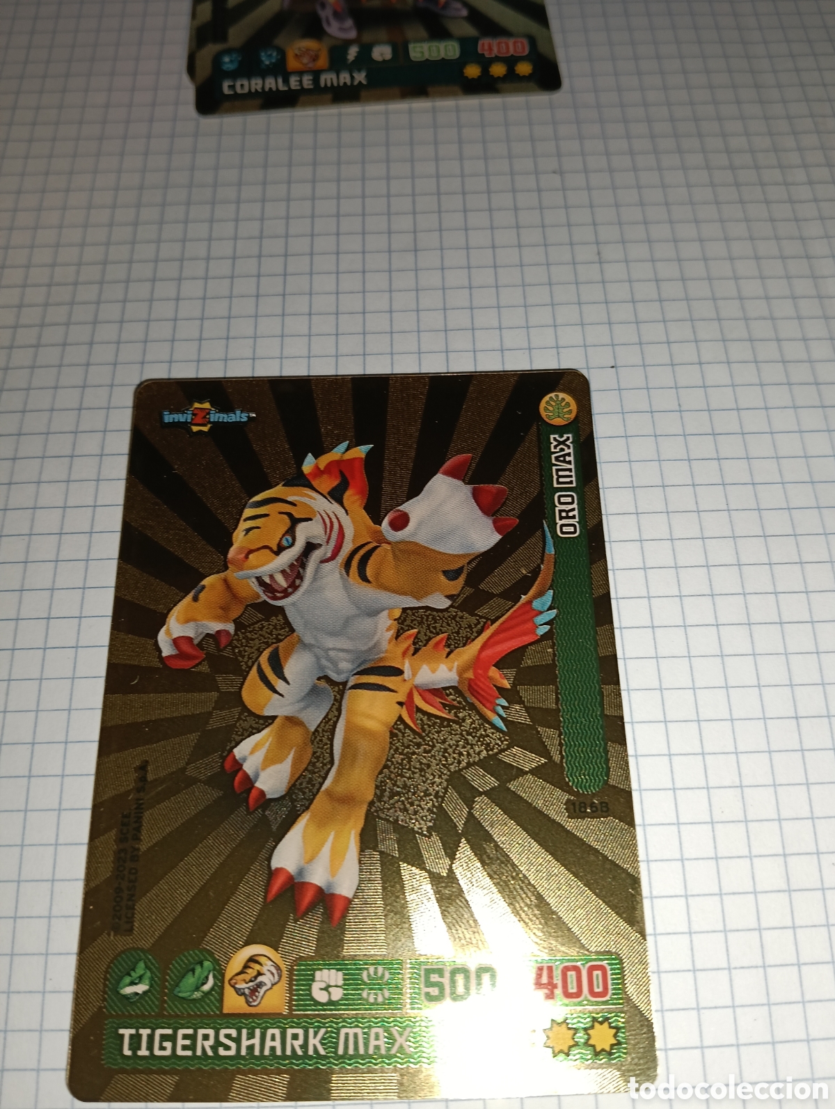 Trading Cards: Carta de oro 186B Invizimals criaturas secretas 2023