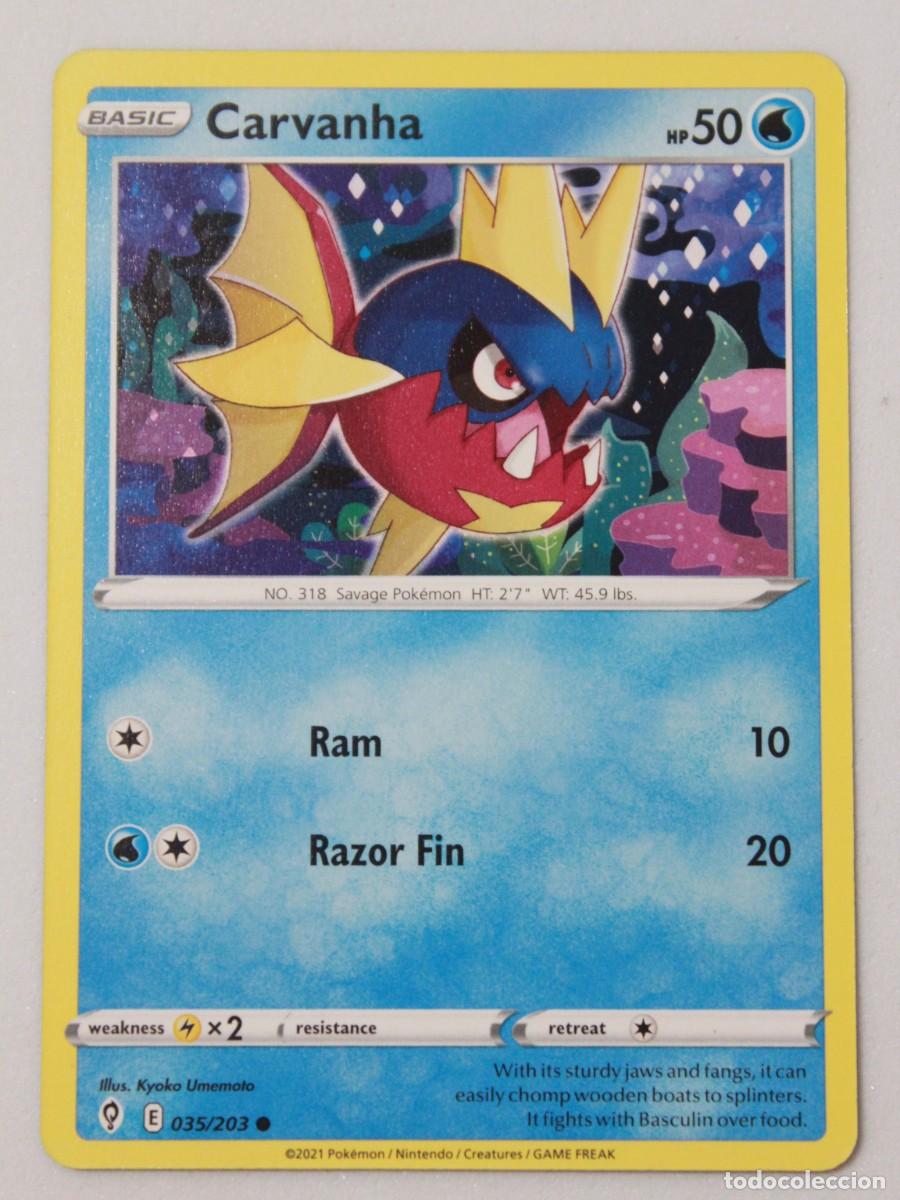 Trading Cards: Carvanha 035/203 Pok&eacute;mon TCG Evolving Skies