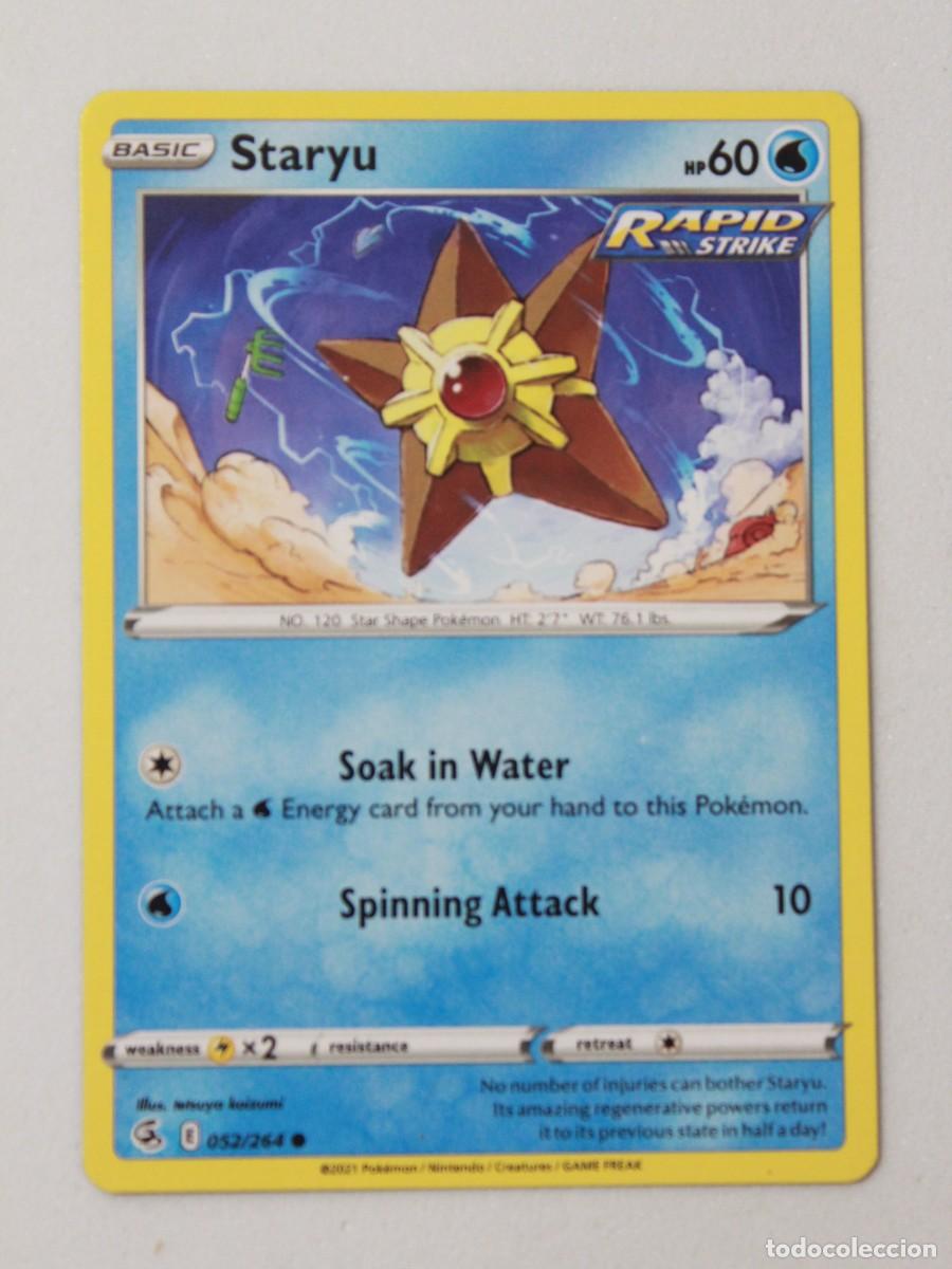 Cartas Colecion&aacute;veis: Staryu Rapid Strike 053/264 Pok&eacute;mon TCG Fusion Strike