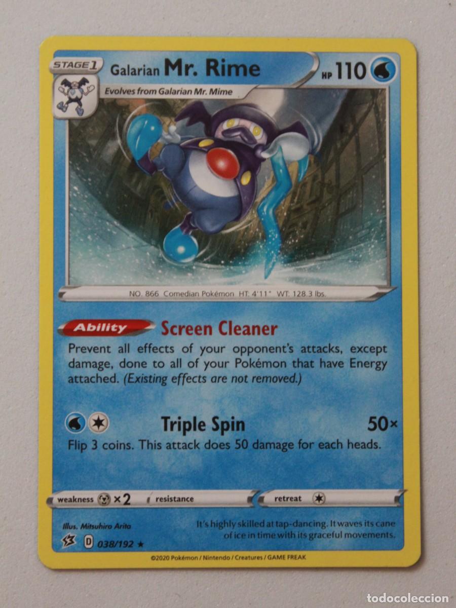 Cartas Colecion&aacute;veis: Galarian Mr. Rime 038/192 Pok&eacute;mon TCG Rebel Clash