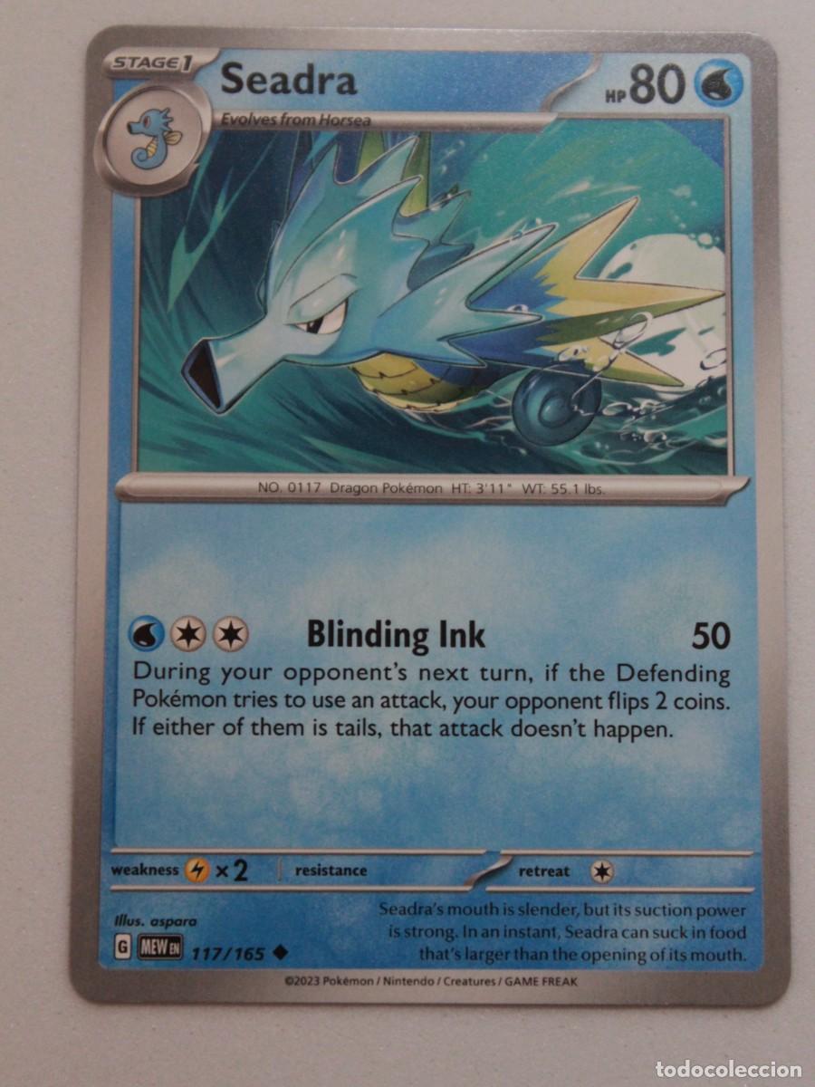 Cartas Colecion&aacute;veis: Seadra Reverse Holo 117/165 Pok&eacute;mon TCG Scarlet & Violet 151
