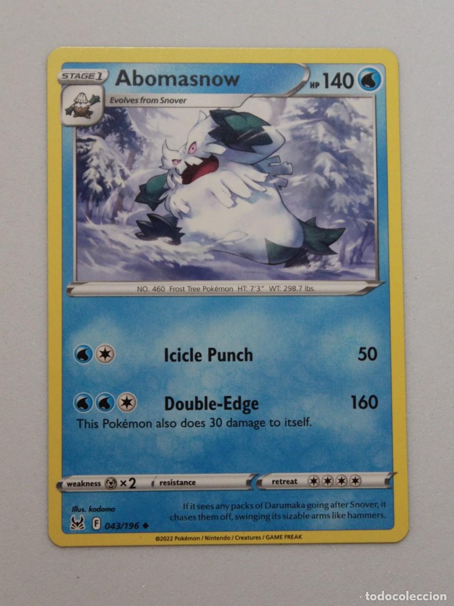 Cartas Colecion&aacute;veis: Abomasnow 043/196 Pok&eacute;mon TCG Lost Origin