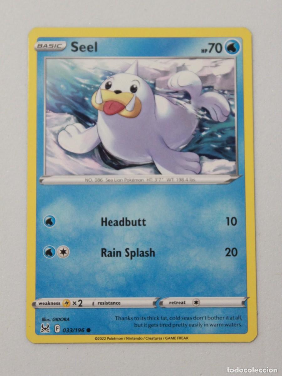 Trading Cards: T&iacute;tulo: Pok&eacute;mon TCG Seel 033/196 Common Carta Agua Lost Origin