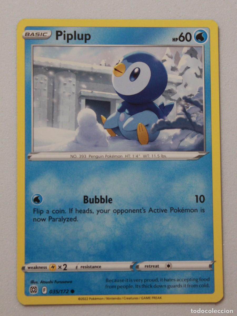 Trading Cards: T&iacute;tulo: Pok&eacute;mon TCG Piplup 035/172 Common Carta Agua Brilliant Stars
