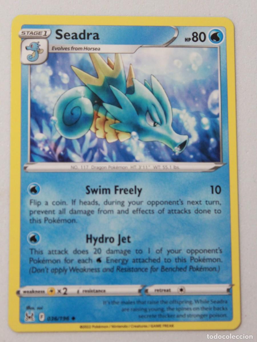 Trading Cards: T&iacute;tulo: Pok&eacute;mon TCG Seadra 036/196 Uncommon Carta Agua Lost Origin