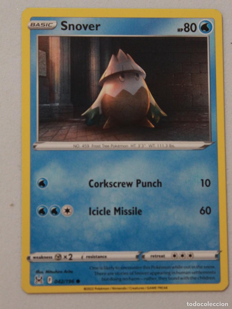 Trading Cards: T&iacute;tulo: Pok&eacute;mon TCG Snover 042/196 Common Carta Agua Lost Origin