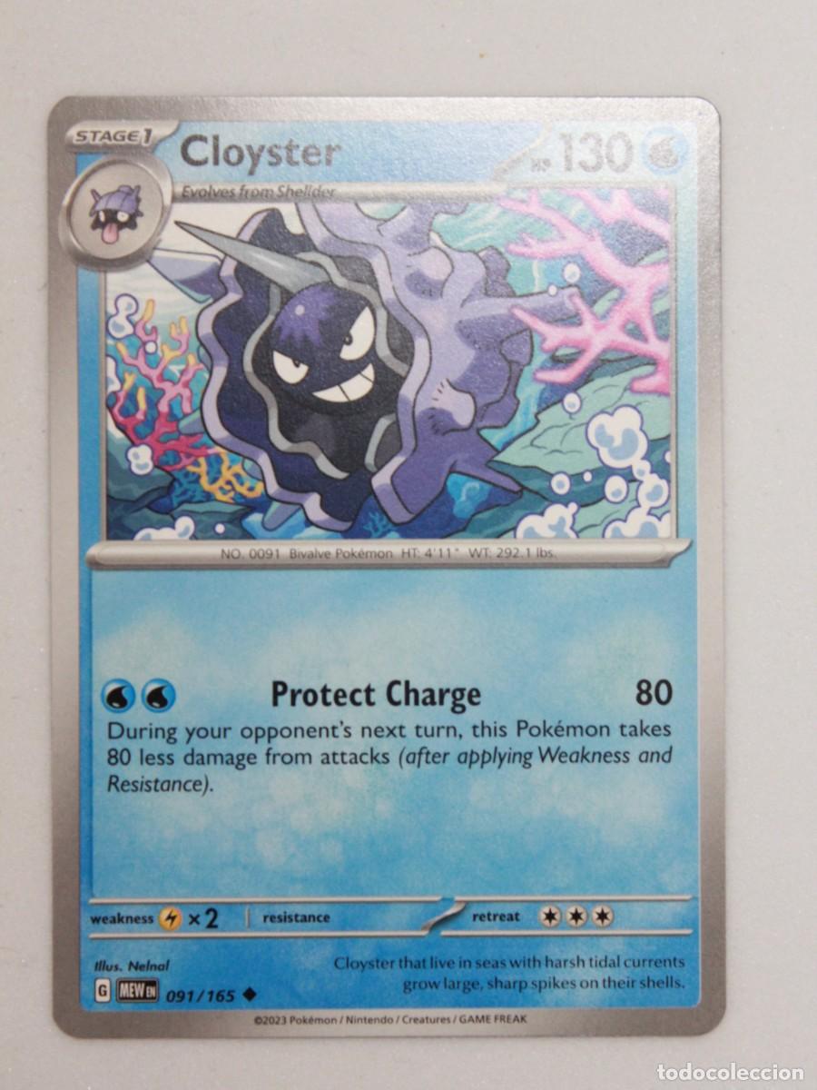 Trading Cards: T&iacute;tulo: Pok&eacute;mon TCG Cloyster 091/165 Uncommon Carta Agua 151