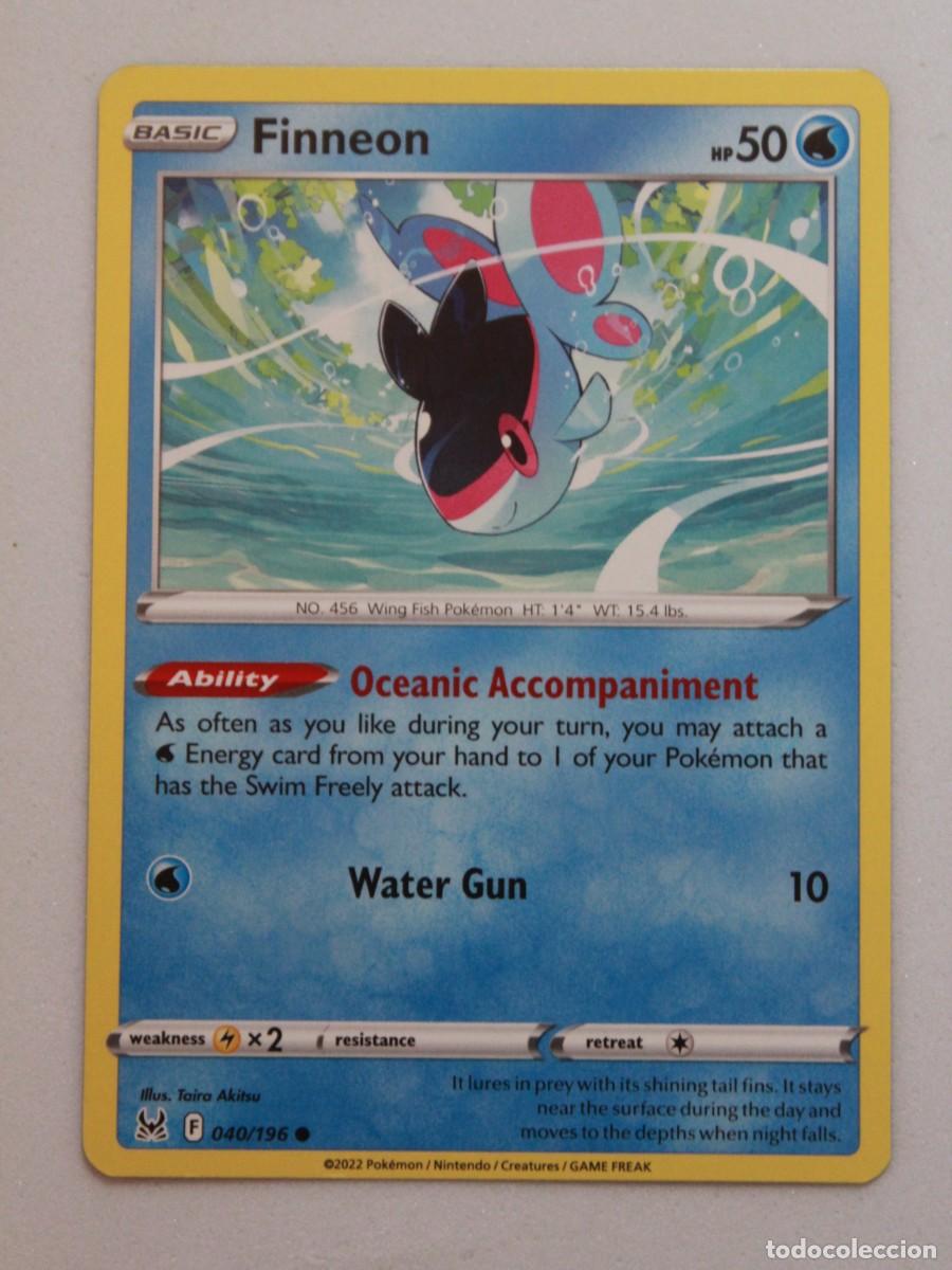 Cartas Colecion&aacute;veis: T&iacute;tulo: Pok&eacute;mon TCG Finneon 040/196 Common Carta Agua Lost Origin