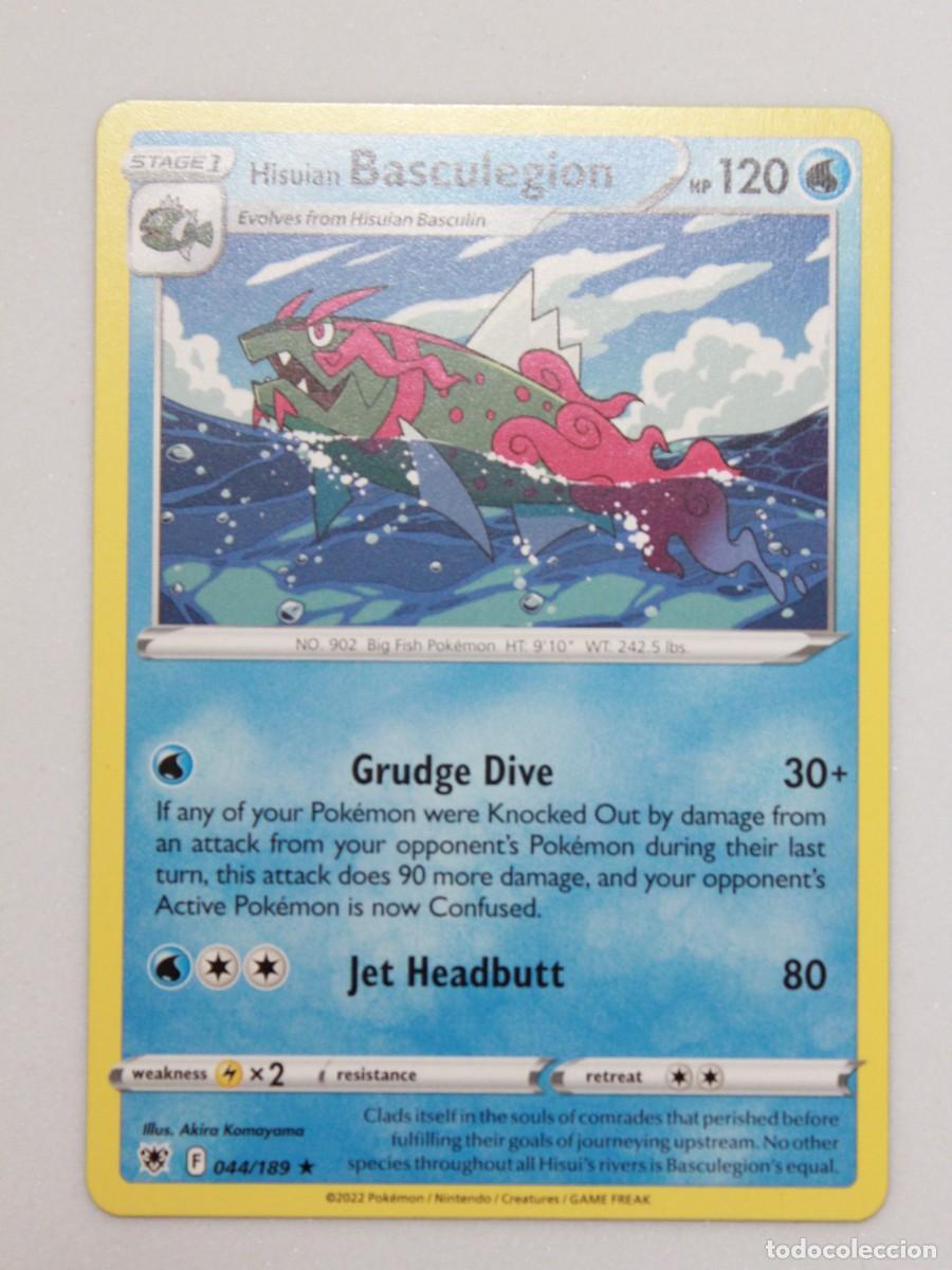 Cartas Colecion&aacute;veis: T&iacute;tulo: Pok&eacute;mon TCG Hisuian Basculegion 044/189 Holo Rare Carta Agua Astral Radiance