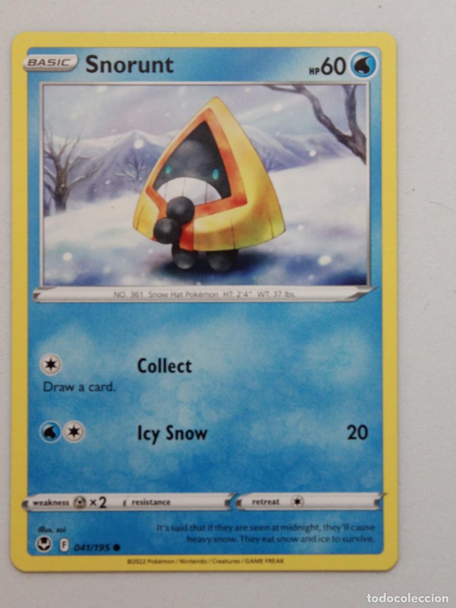Cartes &agrave; &Eacute;changer: T&iacute;tulo: Pok&eacute;mon TCG Snorunt 041/195 Common Carta Agua Silver Tempest