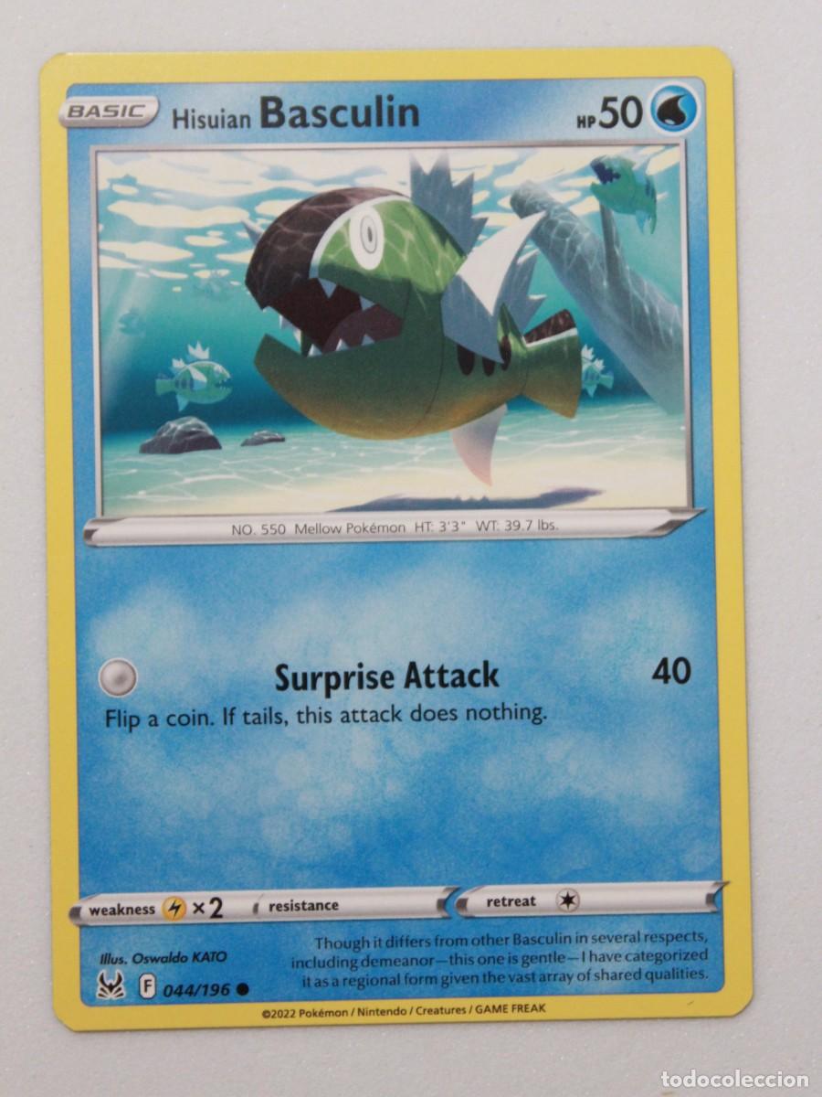 Cartes &agrave; &Eacute;changer: T&iacute;tulo: Pok&eacute;mon TCG Hisuian Basculin 044/196 Common Carta Agua Lost Origin