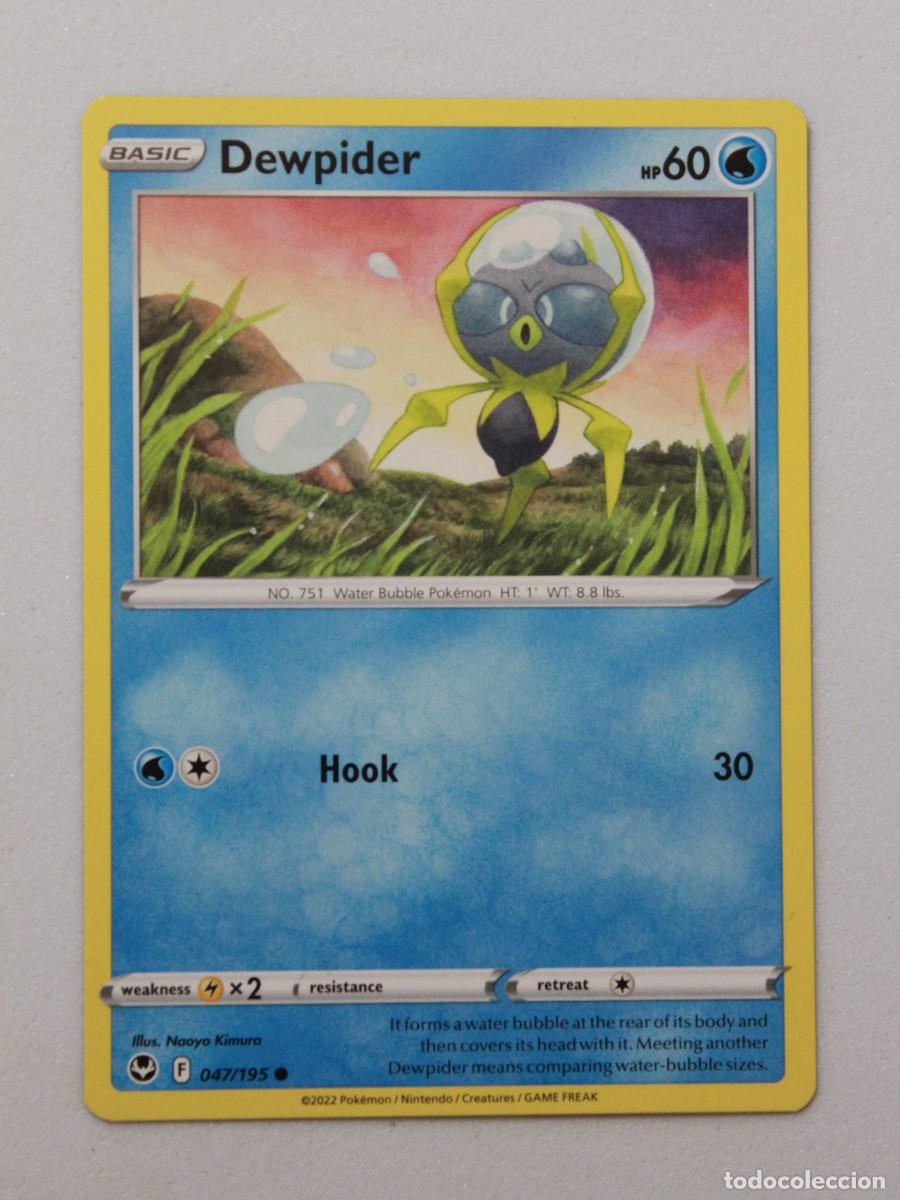 Cartas Colecion&aacute;veis: T&iacute;tulo: Pok&eacute;mon TCG Dewpider 047/195 Common Carta Agua Silver Tempest