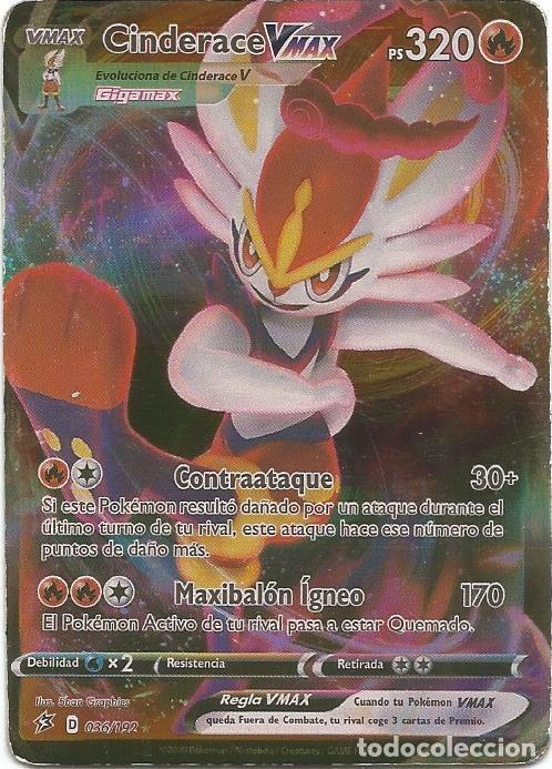 Trading Cards: POK&Eacute;MON - ESPA&Ntilde;OL - CINDERACE VMAX - 036