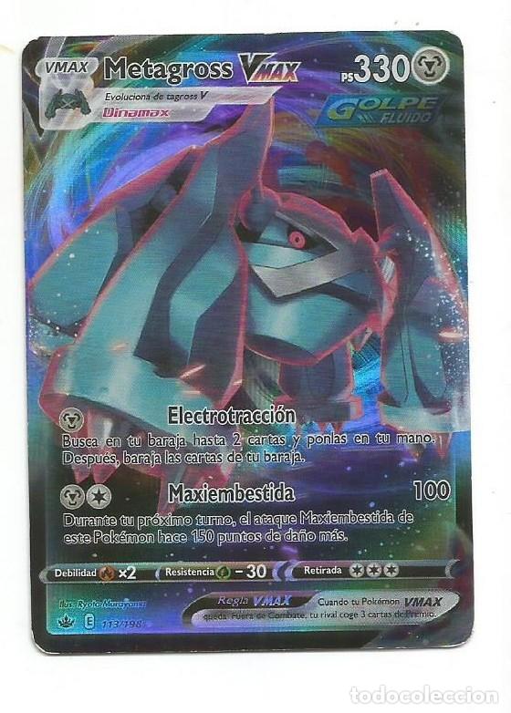 Trading Cards: POK&Eacute;MON - ESPA&Ntilde;OL - METAGROSS VMAX - 113 - BRILLOS