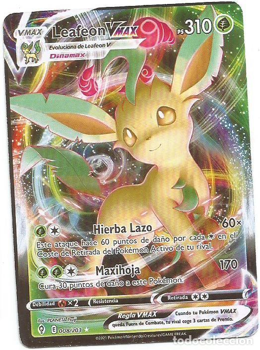 Figurine Collezionabili: POK&Eacute;MON - ESPA&Ntilde;OL - LEAFON VMAX - 008