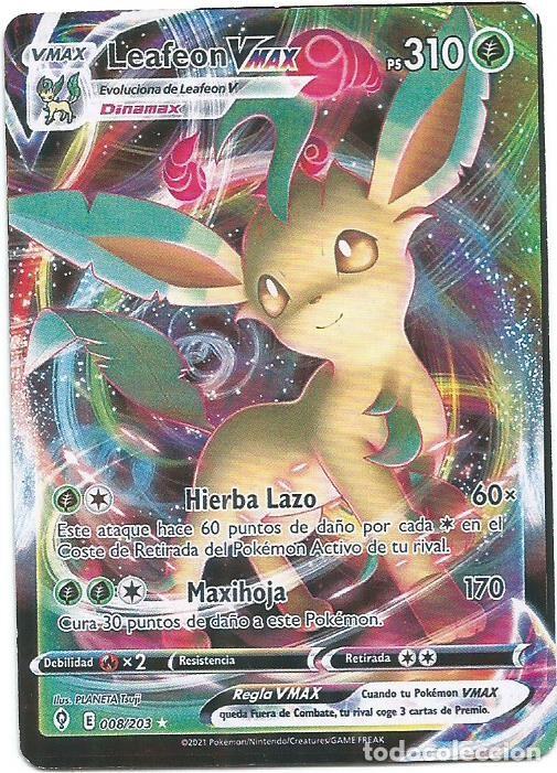 Figurine Collezionabili: POK&Eacute;MON - ESPA&Ntilde;OL - LEAFON VMAX - 008