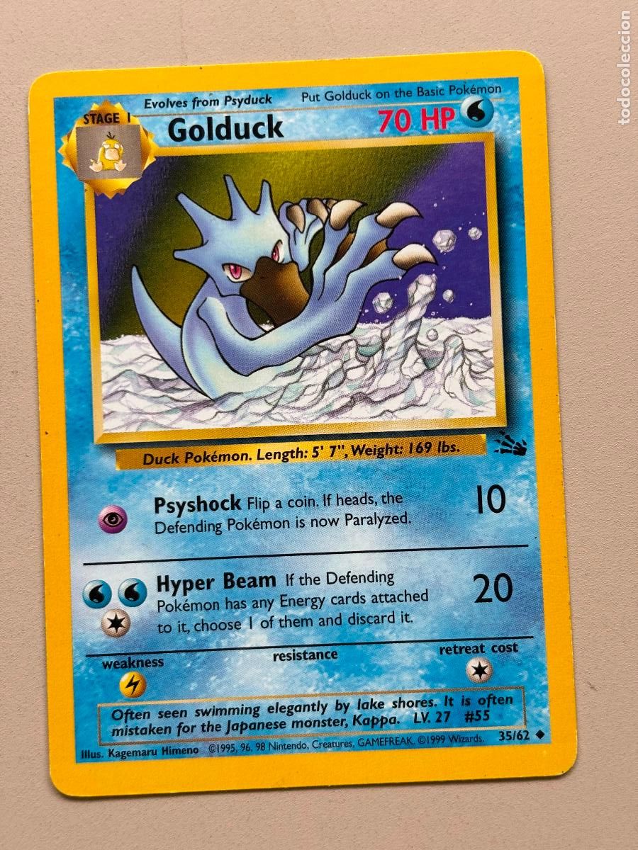Cartas Colecion&aacute;veis: POKEMON TCG - GOLDUCK ( FOSSIL ) # 35
