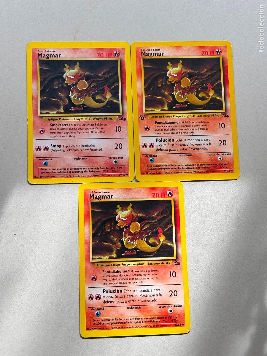 Figurine Collezionabili: POKEMON TCG - MAGMAR x 3 ( FOSSIL # 39 )