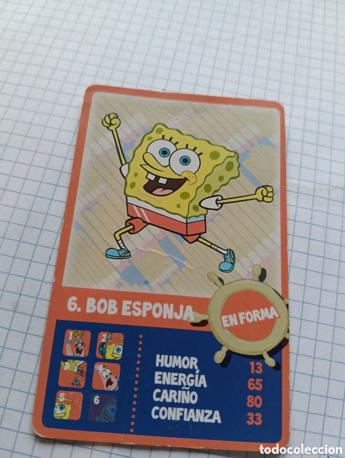 Trading Cards: Carta 6 Bob Esponja Nikelodeon ElCorteIngles
