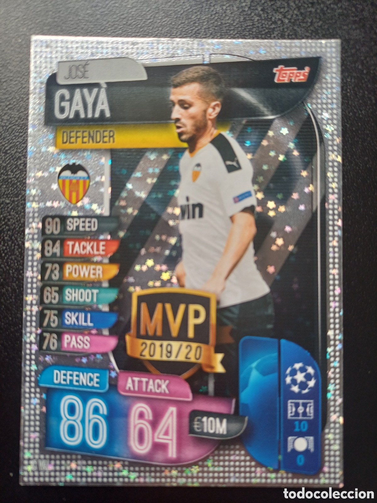 Trading Cards: #CVAL JOSE GAYA VALENCIA CF MVP TOPPS MATCH ATTAX 2019/20