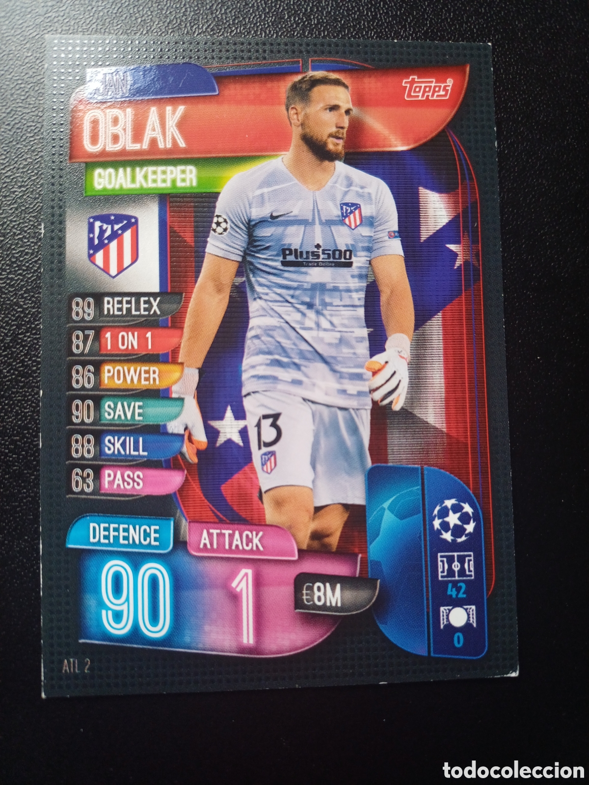 Trading Cards: #ATL2 JAN OBLAK ATLETICO DE MADRID TOPPS MATCH ATTAX 2019/20