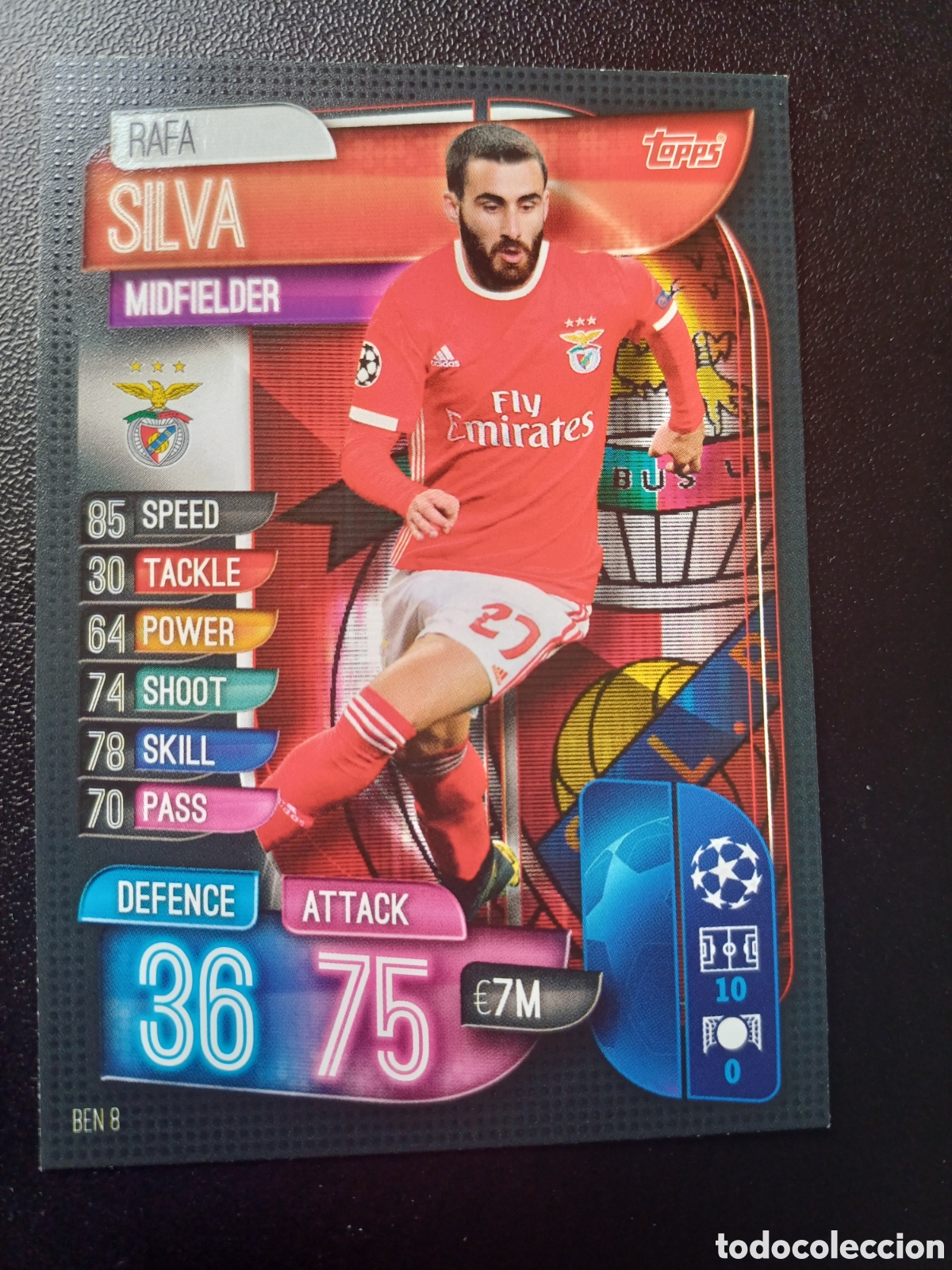 Trading Cards: #BEN8 RAFA SILVA SL BENFICA TOPPS MATCH ATTAX 2019/20