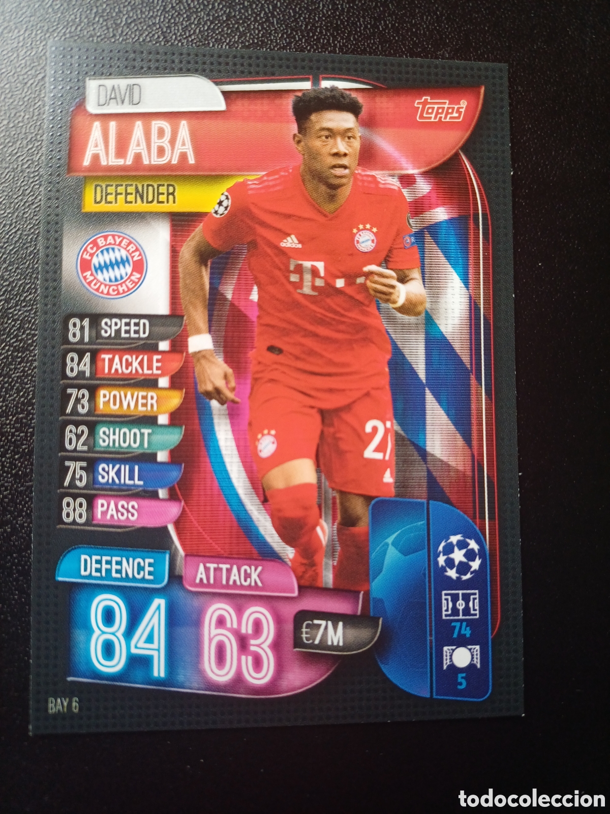 Trading Cards: #BAY6 DAVID ALABA FC BAYERN MUNCHEN TOPPS MATCH ATTAX 2019/20