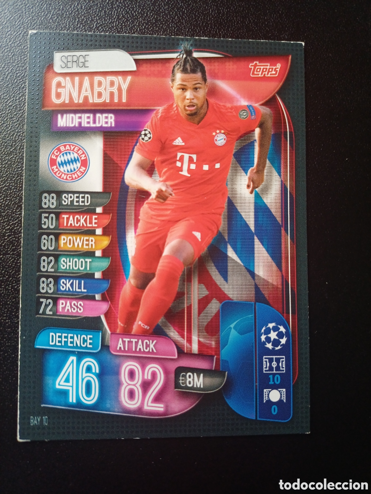 Trading Cards: #BAY12 SERGE GNABRY FC BAYERN MUNCHEN TOPPS MATCH ATTAX 2019/20