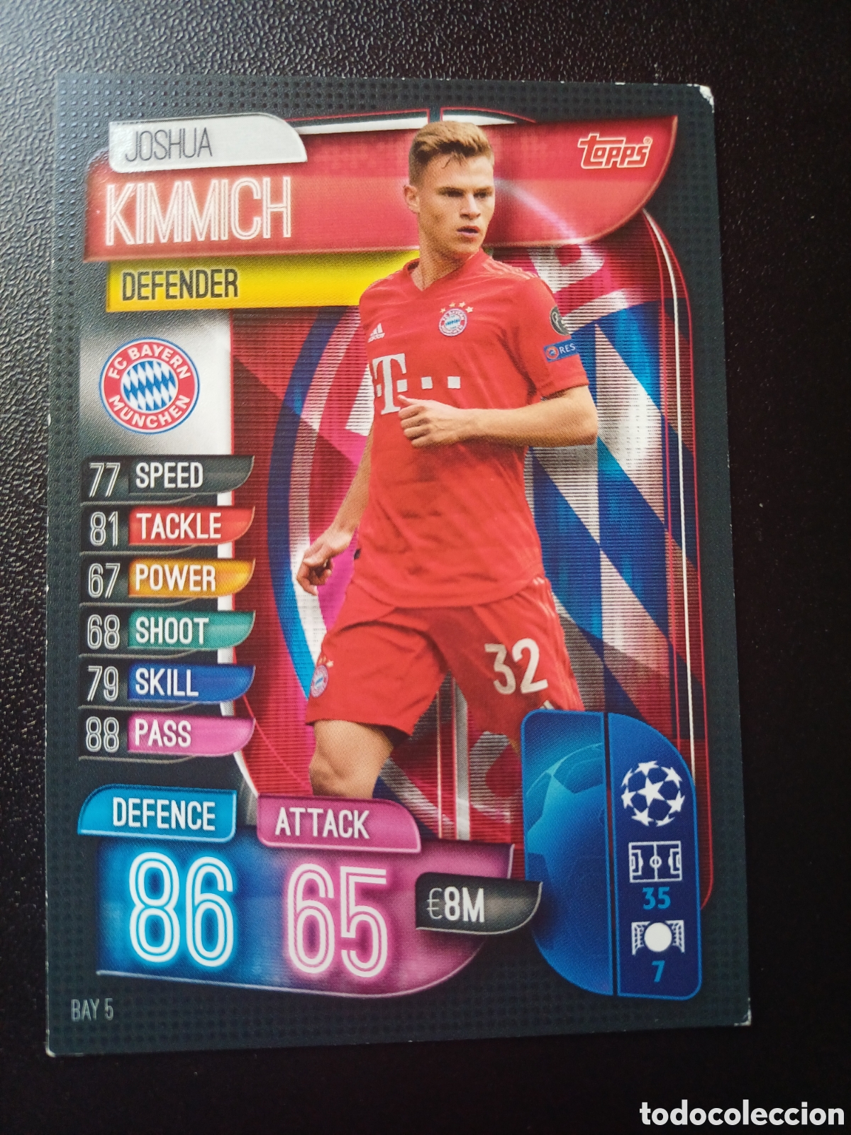 Trading Cards: #BAY5 JOSHUA KIMMICH FC BAYERN MUNCHEN TOPPS MATCH ATTAX 2019/20