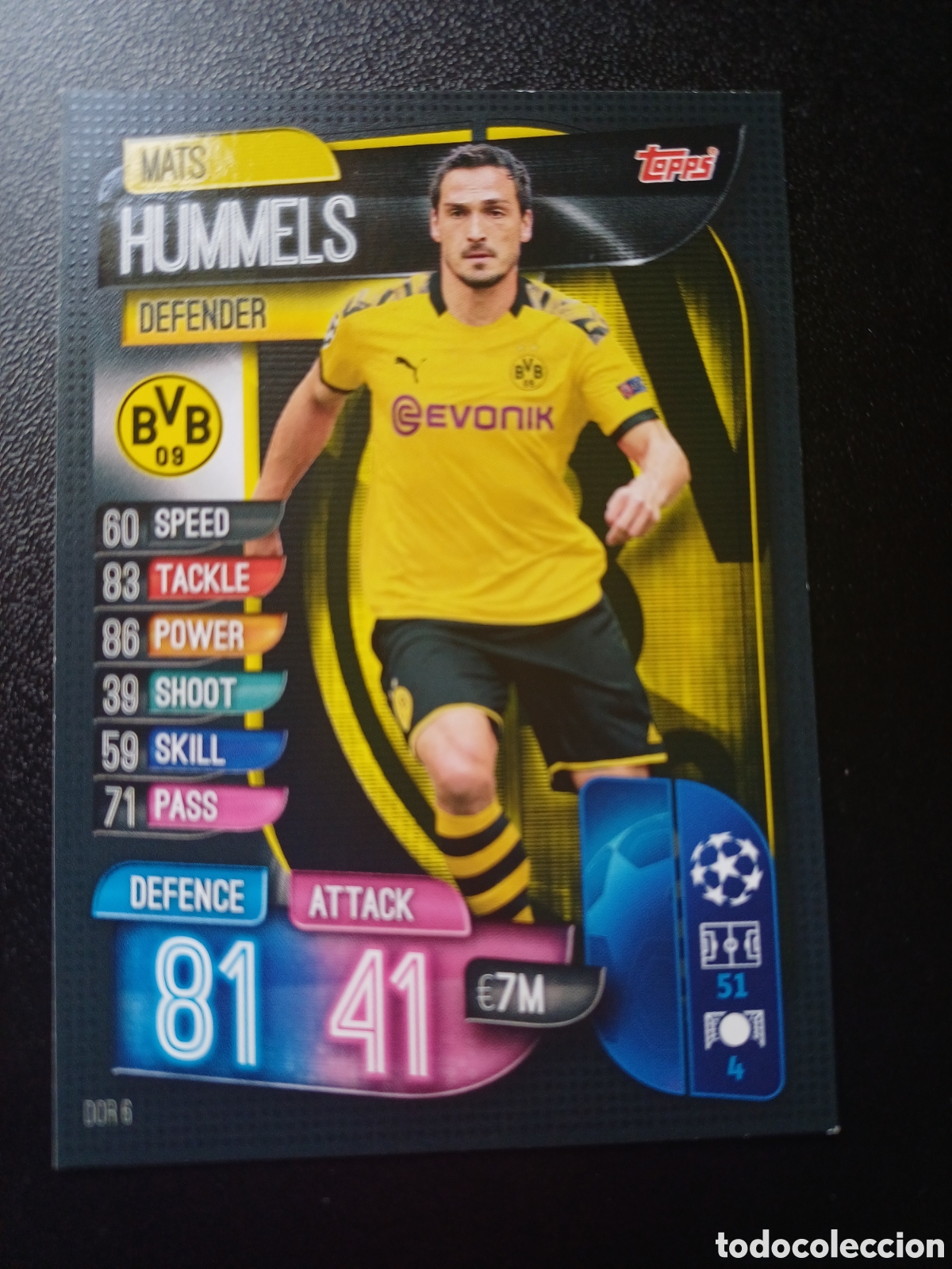 Trading Cards: #DOR6 MATS HUMMELS BORUSSIA DORTMUND TOPPS MATCH ATTAX 2019/20