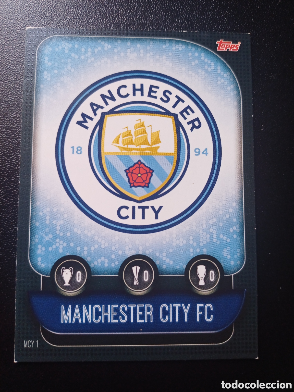 Cartes &agrave; &Eacute;changer: #MC1 ESCUDO MANCHESTER CITY FC TOPPS MATCH ATTAX 2019/20