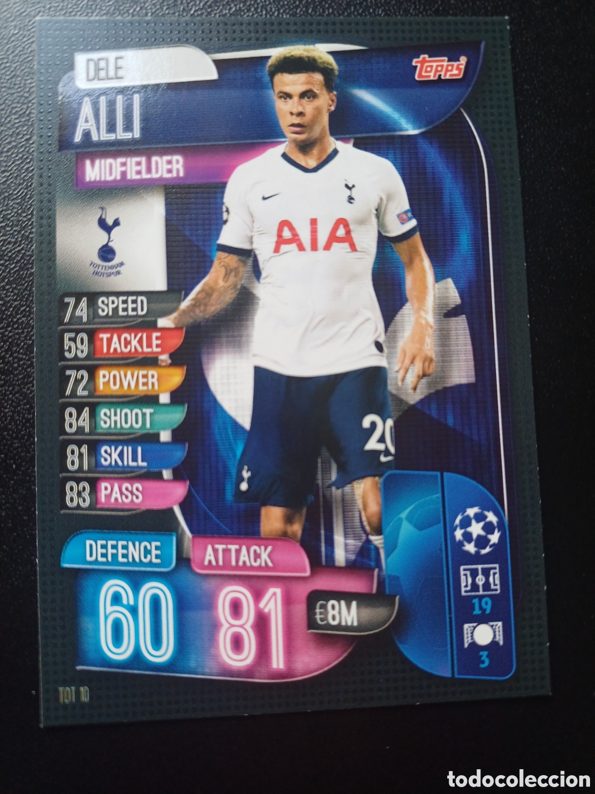 Cartes &agrave; &Eacute;changer: #TOT10 DELE ALLI TOTTENHAM HOTSPUR TOPPS MATCH ATTAX 2019/20