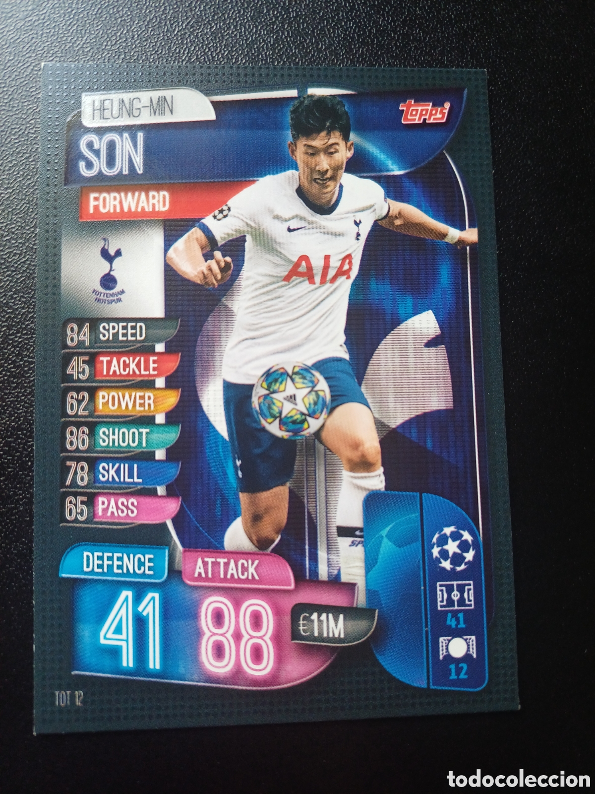 Cartes &agrave; &Eacute;changer: #TOT12 HEUNG-MIN SON TOTTENHAM HOTSPUR TOPPS MATCH ATTAX 2019/20