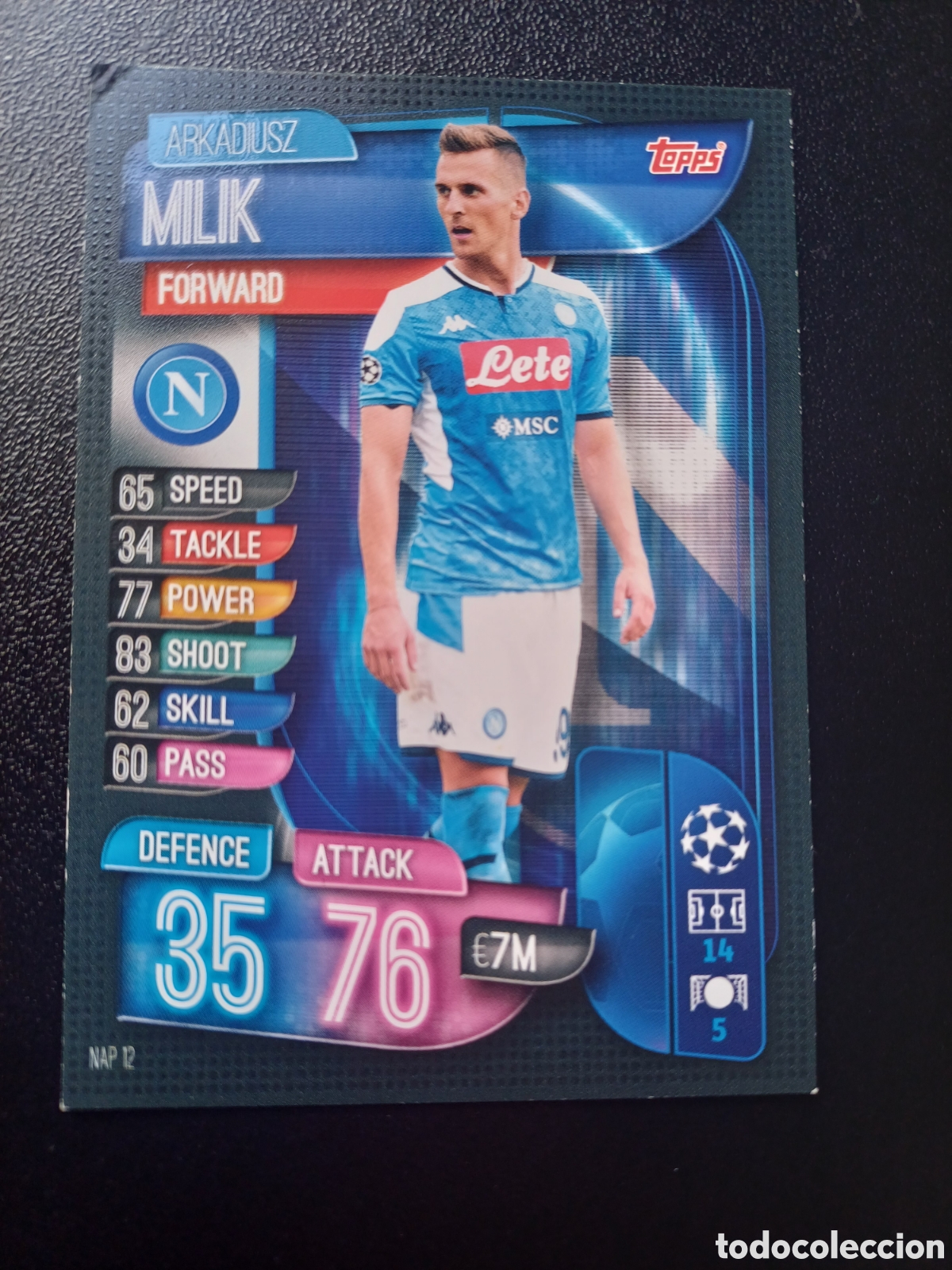Trading Cards: #NAP12 ARKADUSZ MILIK SSC NAPOLI TOPPS MATCH ATTAX 2019/20