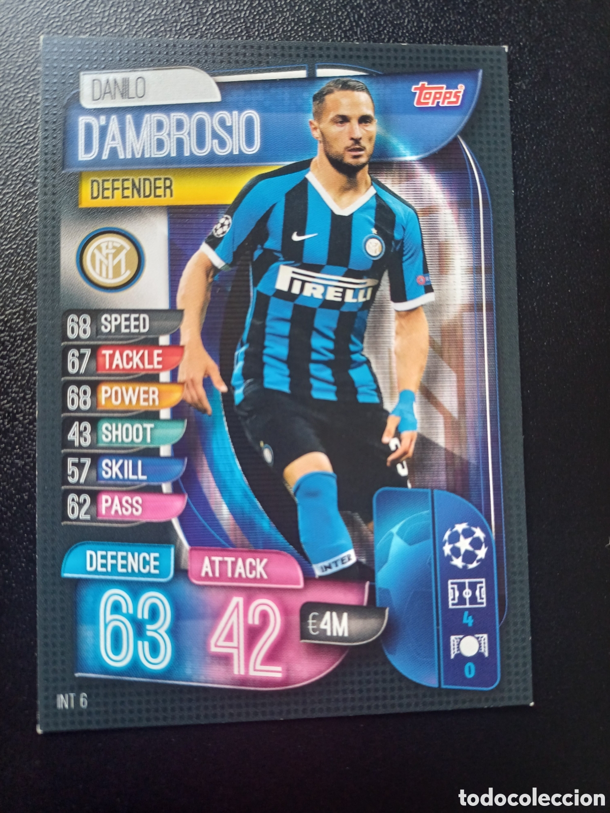 Trading Cards: #INT6 DANILO D&acute;AMBROSIO FC INTERNAZIONALE MILANO TOPPS MATCH ATTAX 2019/20