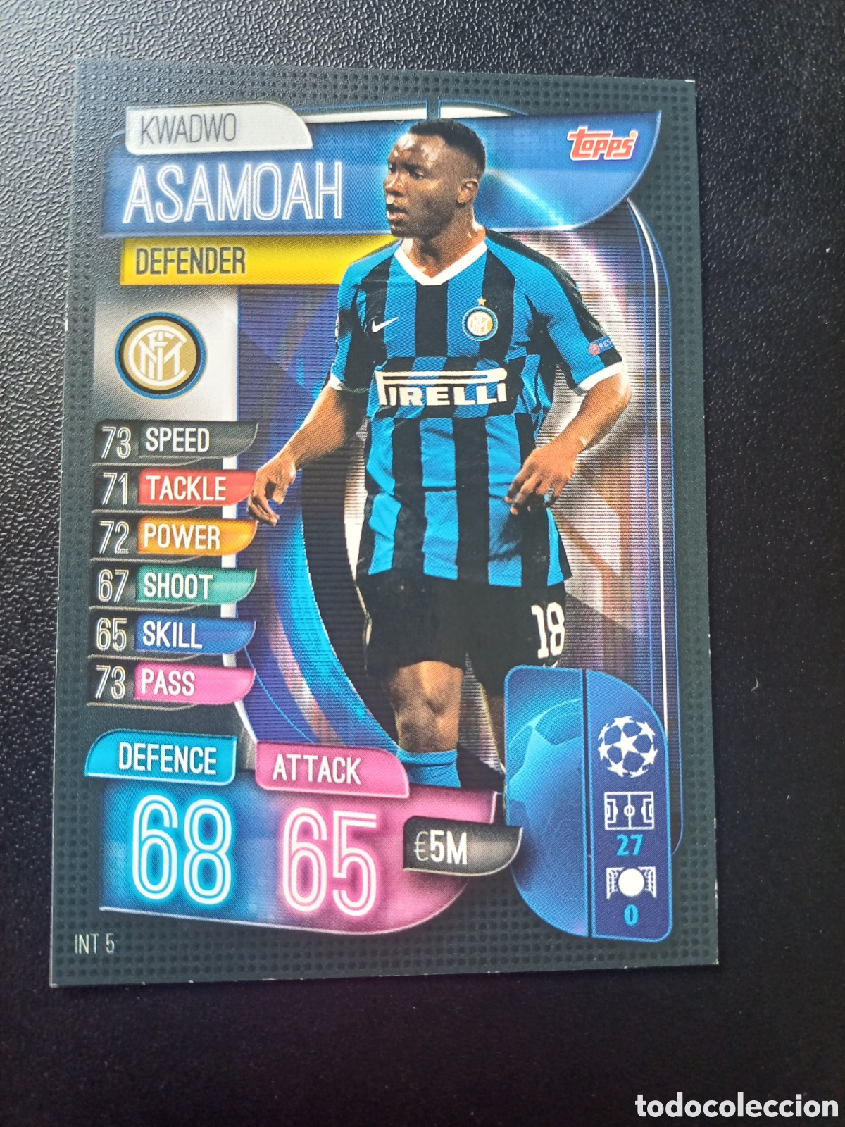 Trading Cards: #INT5 KWADWO ASAMOAH FC INTERNAZIONALE MILANO TOPPS MATCH ATTAX 2019/20