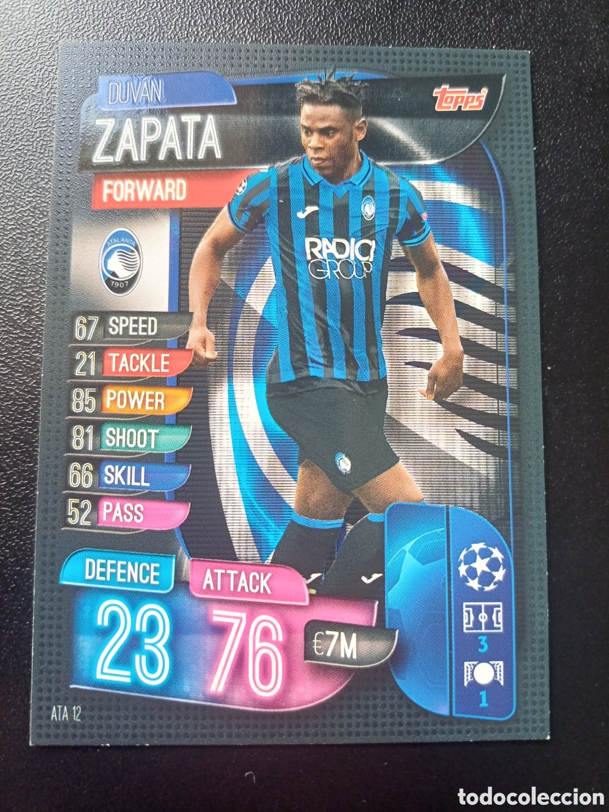 Trading Cards: #ATA12 DUVAN ZAPATA ATALANTA BC TOPPS MATCH ATTAX 2019/20