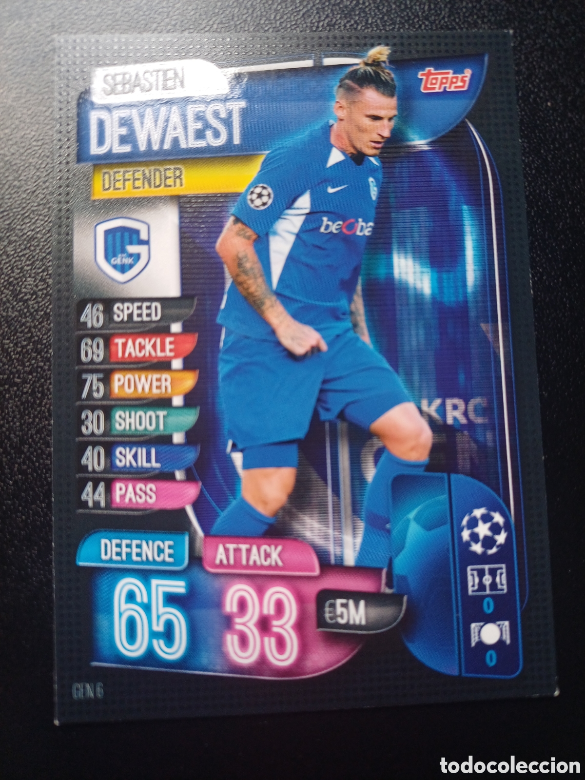Trading Cards: #GEN6 SEBASTIEN DEWAEST KRC GENK TOPPS MATCH ATTAX 2019/20