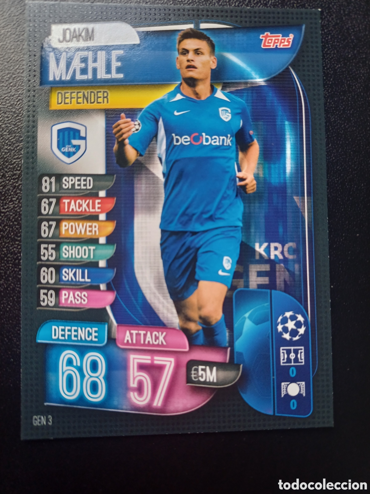 Trading Cards: #GEN3 JOAKIM MAEHLE KRC GENK TOPPS MATCH ATTAX 2019/20