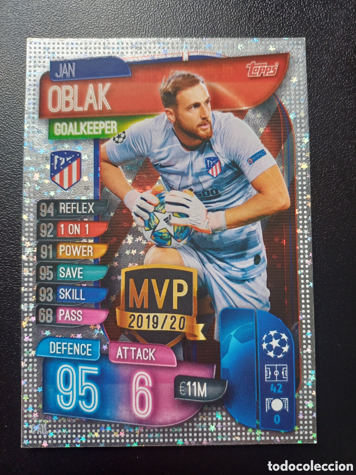 Trading Cards: #CATL JAN OBLAK ATLETICO DE MADRID MVP TOPPS MATCH ATTAX 2019/20